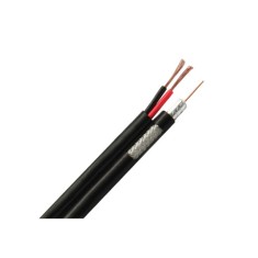 Кабель RG-59 (0.6CU+64/0.12) +2x0.5мм CCA, 1м, чорний Кабель RG-59 (0.6CU+64/0.12) +2x0.5мм CCA, 1м, чорний