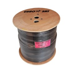 Кабель коаксиальный RG-6 75 ОМ (F660BV), диам - 6,9мм, чёрный, 305м