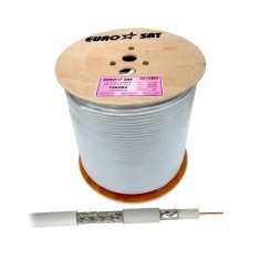 Кабель коаксиальный RG-6 75 ОМ (F660BV), диам - 6,9мм, белый, 305м