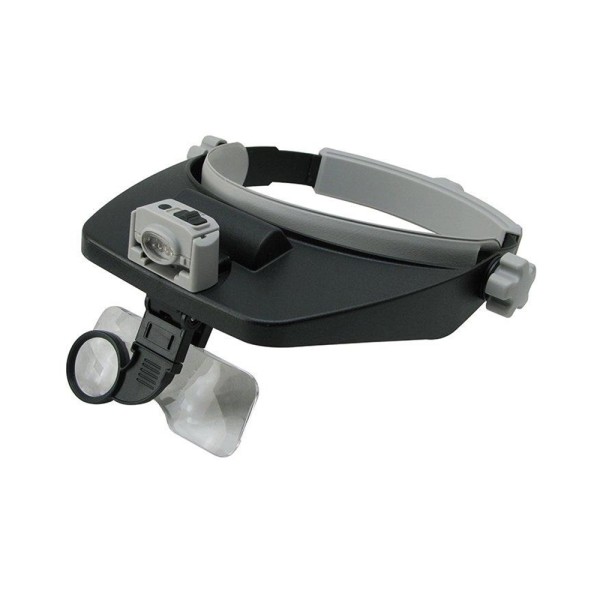 Бінокулярна лупа Magnifier MG81001(RD)1, збільш.- 1.5X-11Х з Led