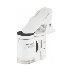 Мікроскоп для смартфона Magnifier MG9595W1, збільш.- 60Х, підсвітка Led + UV  (з прищіпкою на камеру) Мікроскоп для смартфона Magnifier MG9595W1, збільш.- 60Х, підсвітка Led + UV  (з прищіпкою на камеру)