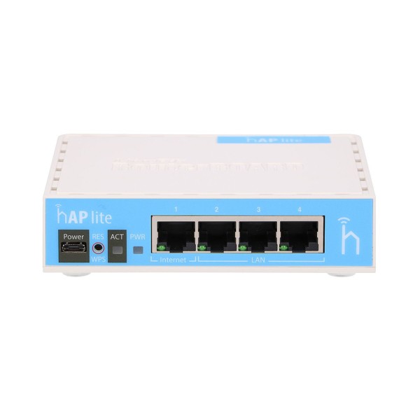 Точка доступа MikroTik hAP lite (RB941-2nD) 2.4GHz Wi-Fi с 4-портами Ethernet для домашнего использования