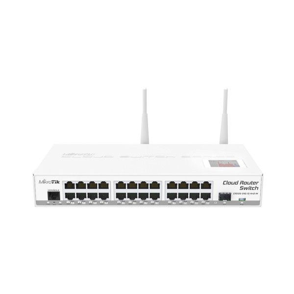 Коммутатор MikroTik CRS125-24G-1S-2HnD-IN 24-портовый управляемый Cloud с Wi-Fi