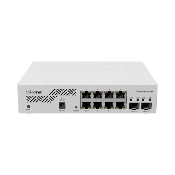 Комутатор MikroTik CSS610-8G-2S+IN 8-портовий гігабітний керований