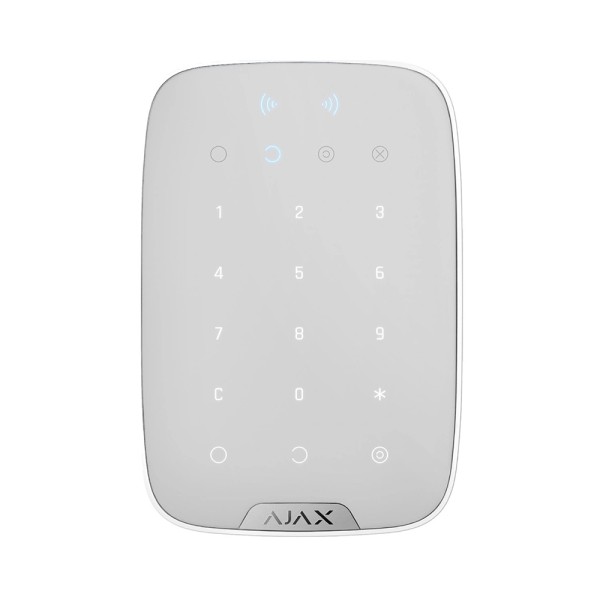 Клавиатура Ajax Keypad S Plus (8PD) white беспроводная с поддержкой защищенных карточек и брелоков