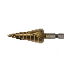 Ступеневе свердло Makita HSS TiN (D-40185) 1/4 4-20 мм Ступеневе свердло Makita HSS TiN (D-40185) 1/4 4-20 мм