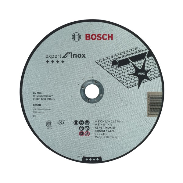 Відрізний круг для нержавіючої сталі Bosch Expert 230 x 2 мм (2608600096)