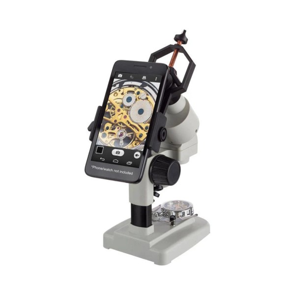 Стереомикроскоп AmScope SE120Z-TMD с держателем для смартфона портативный