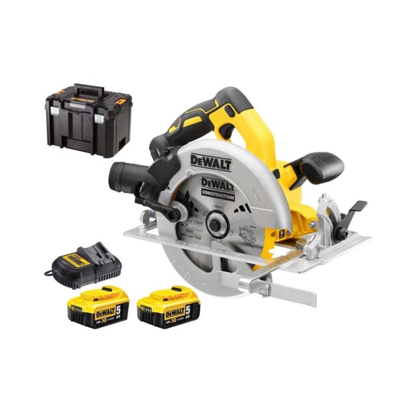 Пила дисковая аккумуляторная DeWALT DCS570P2 XR Li-Ion 5500 об/мин