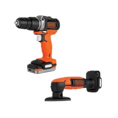Набор из двух инструментов BLACK+DECKER BDCK121S1S Набор из двух инструментов BLACK+DECKER BDCK121S1S