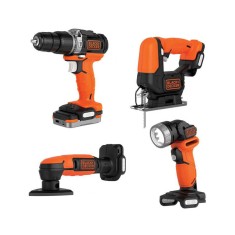 Набор из четырех инструментов BLACK+DECKER BDCK123S2S Набор из четырех инструментов BLACK+DECKER BDCK123S2S