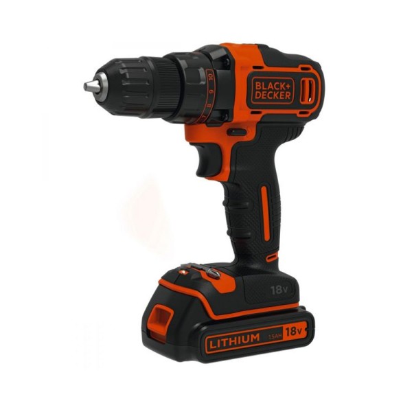 Дриль-шуруповерт BLACK+DECKER BDCDD186KB 360-1400 об/хв