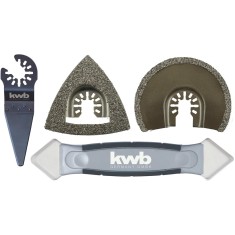 Набір насадок для реноватора 4 шт, для плитки, Einhell KWB Набір насадок для реноватора 4 шт, для плитки, Einhell KWB