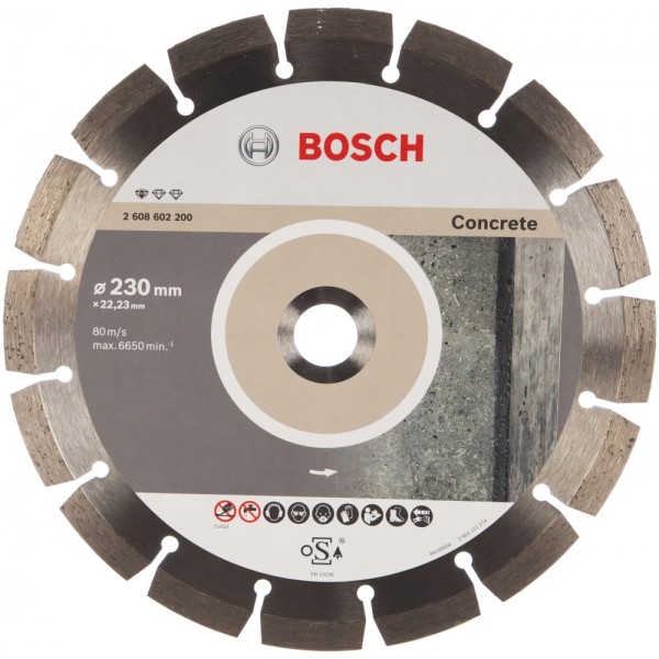 Диск алмазний BOSCH Standard for Concrete 230-22.23, по бетону