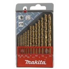Набір свердел по металу HSS-TIN Makita 13 шт (D-43577) Набір свердел по металу HSS-TIN Makita 13 шт (D-43577)