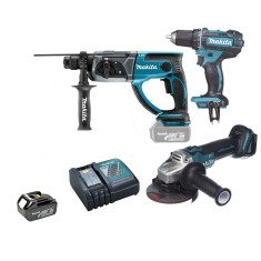 Набор инструментов Makita DLX3160 (DGA504, DHR202, DDF482) Набор инструментов Makita DLX3160 (DGA504, DHR202, DDF482)