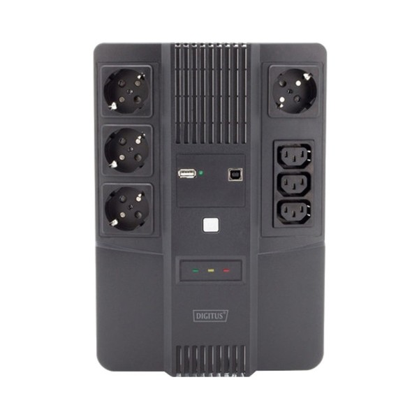 ДБЖ DIGITUS DN-170111 All-in-One 800VA/480W LED 4xSchuko/3xC13 RJ45 USB