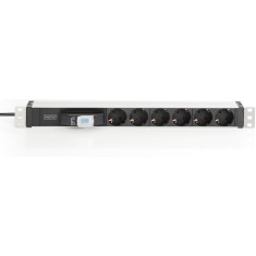 Блок розеток DIGITUS DN-95417 1U 6xSchuko 16A 250V автомат вилка Schuko Блок розеток DIGITUS DN-95417 1U 6xSchuko 16A 250V автомат вилка Schuko