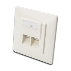 Настінна розетка DIGITUS DN-9001-N Cat. 5e STP 2xRJ45 8P8C для прихованої проводки Настінна розетка DIGITUS DN-9001-N Cat. 5e STP 2xRJ45 8P8C для прихованої проводки
