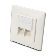 Настінна розетка DIGITUS DN-9002-N Cat. 5e STP 2xRJ45 8P8C для зовнішньої проводки Настінна розетка DIGITUS DN-9002-N Cat. 5e STP 2xRJ45 8P8C для зовнішньої проводки