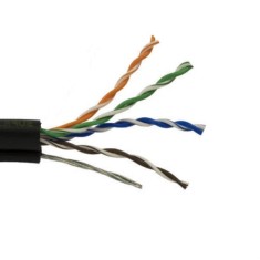 Кабель Віта Пара UTP (PEM) 4x2x(0,51мм.CCA), чорний з тросом, Cat.5e, 305м