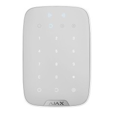 Беспроводная сенсорная клавиатура Ajax Keypad Plus с поддержкой бесконтактных карт и брелоков, белая Беспроводная сенсорная клавиатура Ajax Keypad Plus с поддержкой бесконтактных карт и брелоков, белая