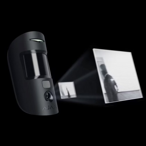 Безпровідний датчик руху Ajax MotionCam (PhOD), знімаючий фото по тривозі, чорний - 1