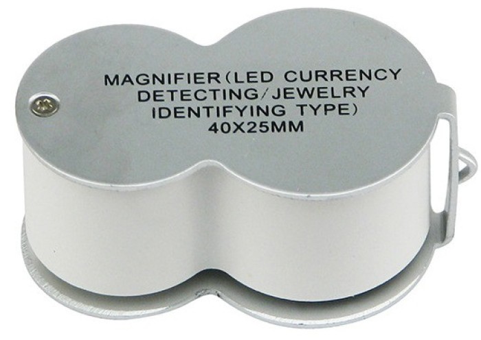 Лупа ювелірна Magnifier MG9888, збіль.- 40X, діам.- 25мм c Led - 1
