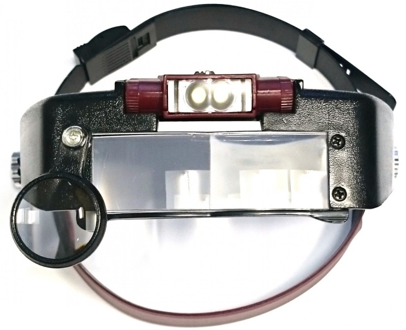 Бинокулярная лупа Magnifier 81007, увел.- 1.5X-8Х с подсветкой - 1