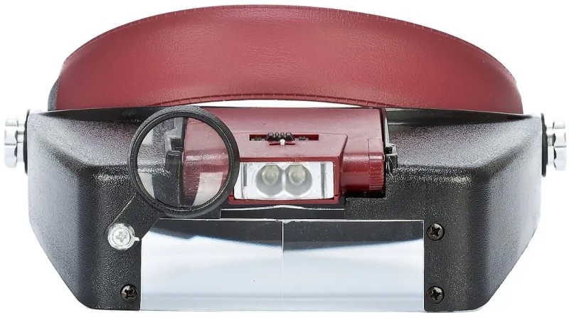 Бінокулярна лупа Magnifier 81007-A, збіль.- 1.5X-10Х з Led - 1