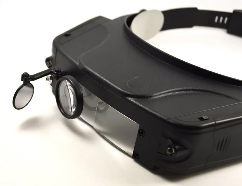 Бінокулярна лупа Magnifier 81007-C, збіль.- 1.5X-11Х з Led - 1