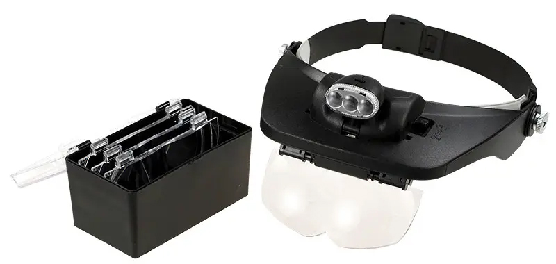Бінокулярна лупа Magnifier 81001-E, збіль.- 1.2X-6Х з Led - 1
