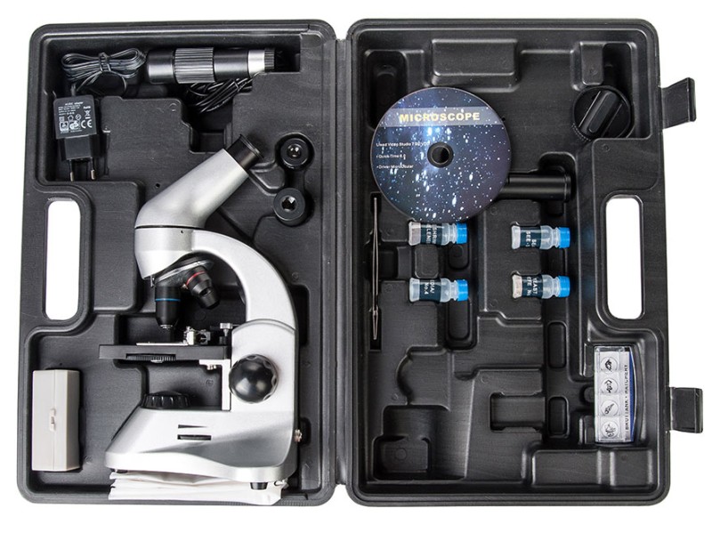 Микроскоп SIGETA PRIZE NOVUM 20x-1280x с камерой 0.3Mp (в кейсе) - 1