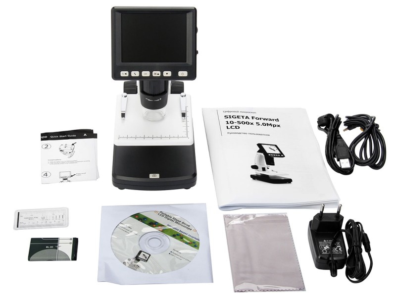 Цифровой микроскоп SIGETA Forward 10-500x 5.0Mpx LCD - 1