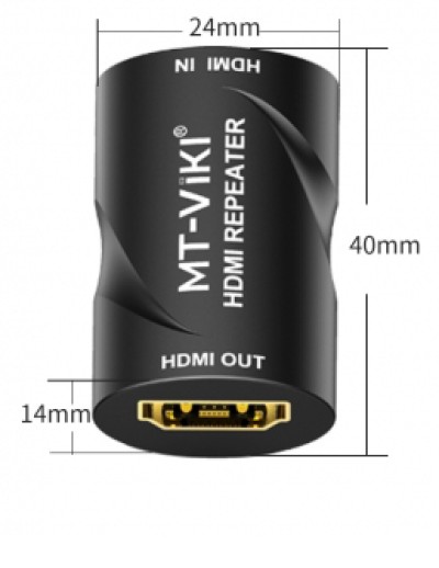 З'єднувач-подовжувач HDMI сигналу до 40 метрів Mt-Viki MT-HE40 (+підсилювач) - 1