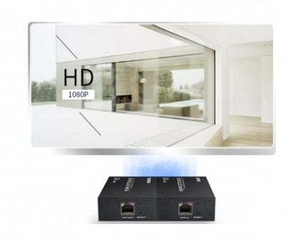 Удлинитель HDMI сигнала до 135 метров Mt-Viki MT-ED06-C по витой паре (+аудио)  - 1