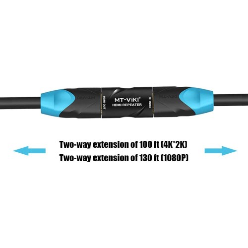 Соеденитель-удлинитель HDMI сигнала до 40 метров Mt-Viki MT-HE40 (+усилитель) - 2