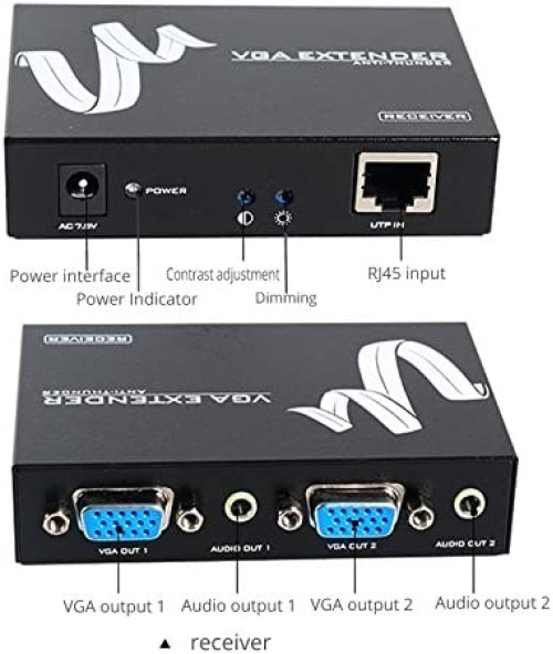 Подовжувач MT-93300 VGA сигналу по витій парі (+аудіо) до 300м - 1