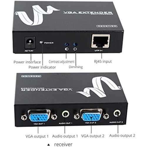 Подовжувач MT-93200 VGA сигналу по витій парі (+аудіо) до 200м - 1