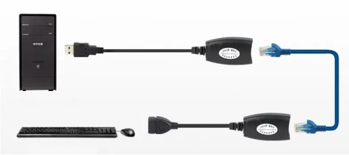Подовжувач Comp USB сигналу по одному кабелю вита пара до 50м - 2