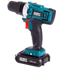 Шуруповерт аккумуляторный Зенит ЗША-18 LiW профи