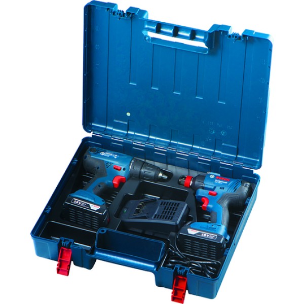 Набор аккумуляторных инструментов Bosch гайковерт GDX180-LI + шуруповерт GSR 180-LI