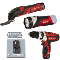 Набор аккумуляторных инструментов Einhell 4257191 (дрель-шуруповерт Einhell TE-MG 12 Li, Einhell TE-MG 12 Li, LED фонарик, аккумуляторные батареи 2шт. Набор аккумуляторных инструментов Einhell 4257191 (дрель-шуруповерт Einhell TE-MG 12 Li, Einhell TE-MG 12 Li, LED фонарик, аккумуляторные батареи 2шт.