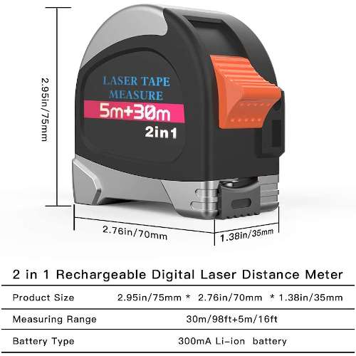 Дальномер лазерный Protester LT30B, до 30м (+функция лазерной рулетки 5м) - 1