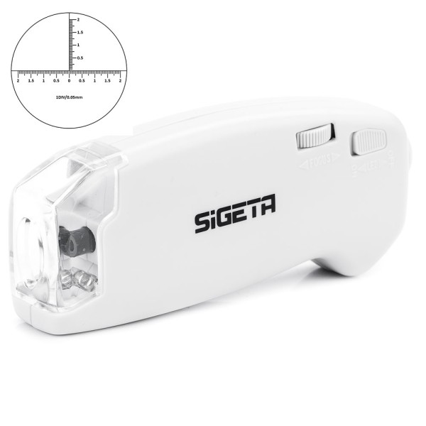 Микроскоп карманный SIGETA MicroGlass 40X R/T (со шкалой)
