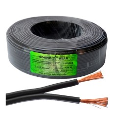 Кабель питания 2 жилы (1.0мм.кв), CU, 100м, черный Кабель питания 2 жилы (1.0мм.кв), CU, 100м, черный