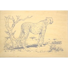 Фанера з контуром для випалювання ;Гепард;