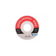 Стрічка для зняття припою 0.5mm/1.5m Zhongdi ZD-180 Стрічка для зняття припою 0.5mm/1.5m Zhongdi ZD-180