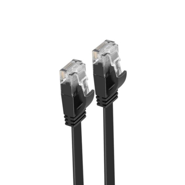 Патч-корд E-Cable, 15м, flat-series, black (EC506019)