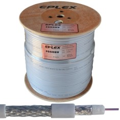 Кабель коаксіальний RG-6 (series 660) Eplex, одножильний, діам-6.9мм, білий, на котушці, 305м Кабель коаксіальний RG-6 (series 660) Eplex, одножильний, діам-6.9мм, білий, на котушці, 305м
